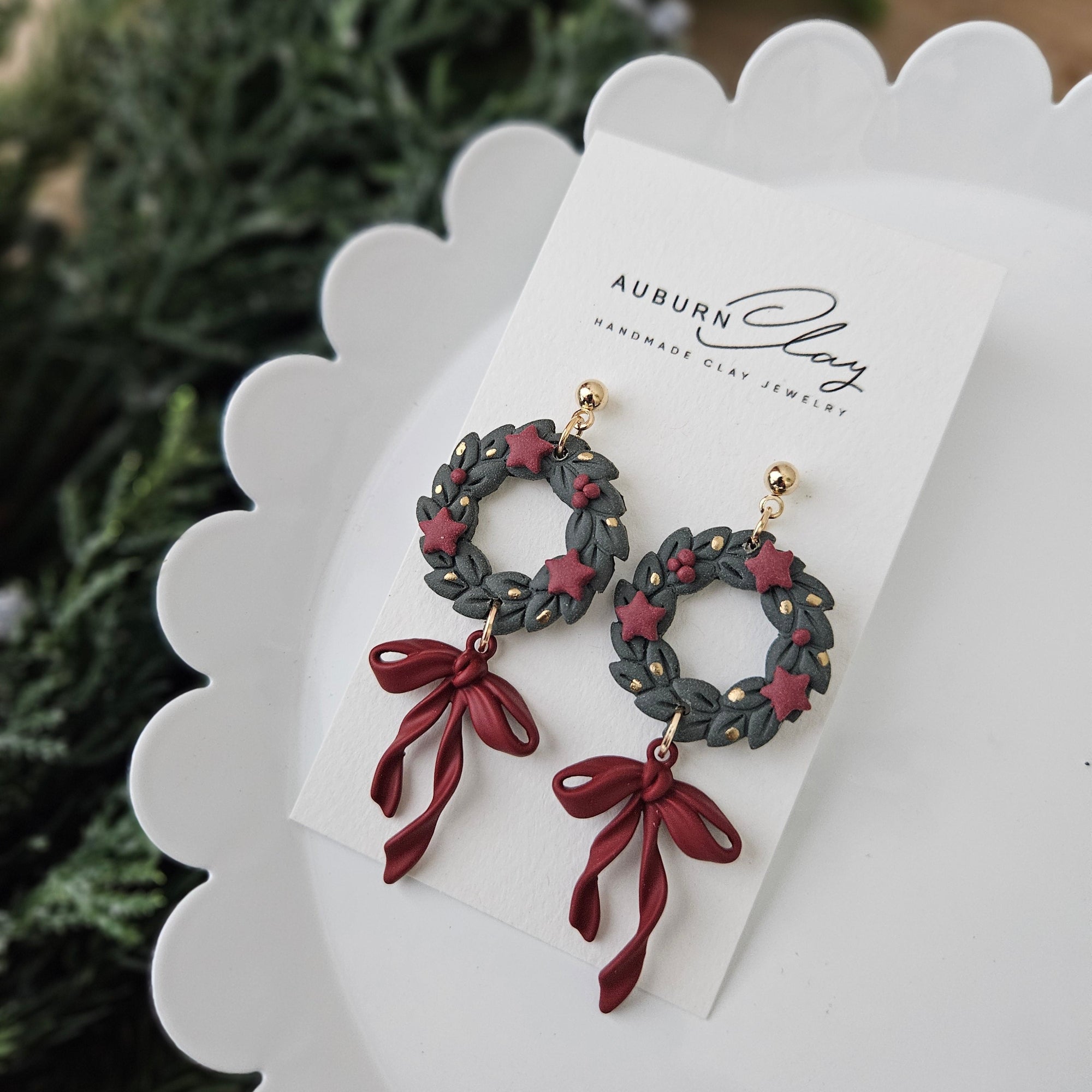 Christmas Wreath Bow Dangles