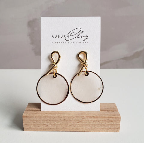 Natural Shell Gold Earrings