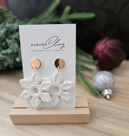 Textured Snowflake Dangle