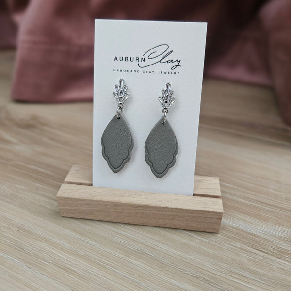 Sage Antique Gem Textured Dangles